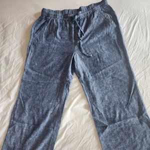 Old Navy Linen blend Drawstring Wide Leg Pants